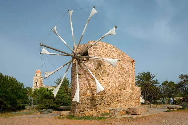 Windmill Monastery Toplu Crete Greece Europe —  Fotos de Stock