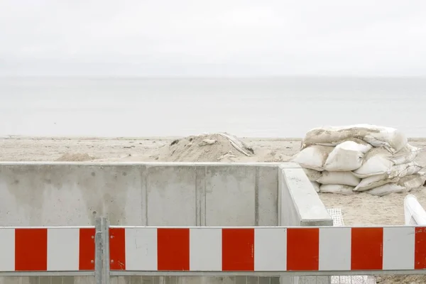 Construction Site Baltic Sea Beach Scharbeutz Schleswig Holstein Germany Europe — Stock Photo, Image