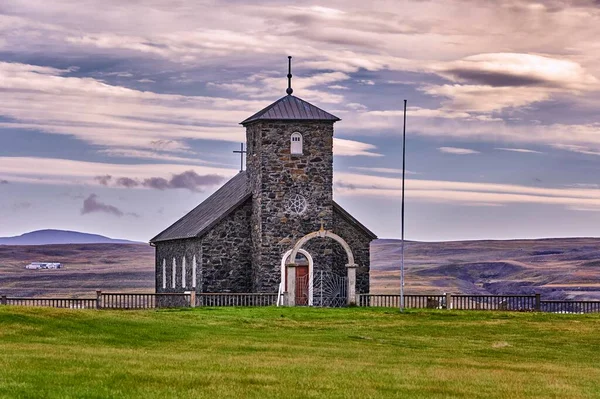 Stone Church Thingeyrar Blndus Iceland Europe — Foto de Stock