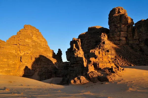 Sandstone Rock Formation Tikobaouine Tassili Ajjer National Park Unesco World — стоковое фото