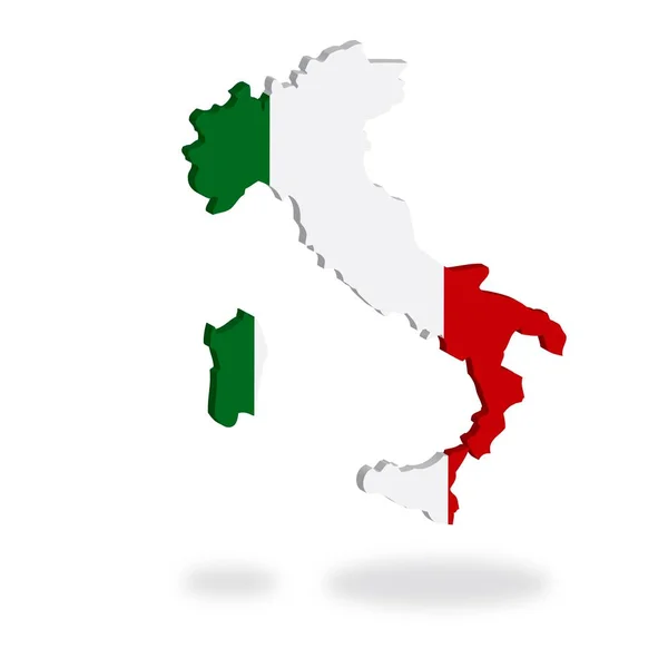 Outline Flag Italy Hovering — Stock Photo, Image