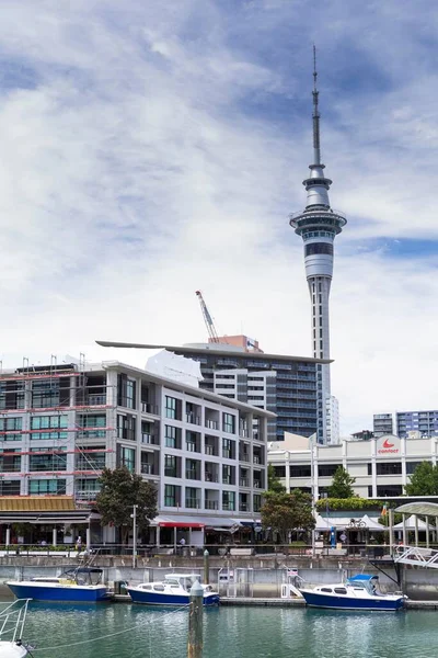 Harbour Skyline Skytower Auckland Auckland Region New Zealand Oceania — Stockfoto