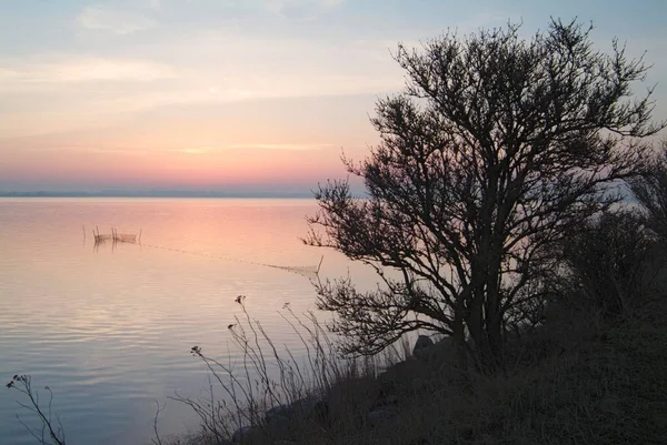 Sundown Island Moen Baltic Sea Danmark — Zdjęcie stockowe