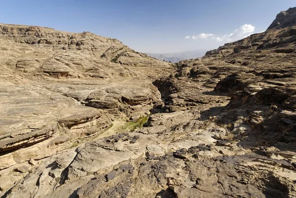 Grande Cânion Planalto Jemeniano Iêmen Ásia — Fotografia de Stock