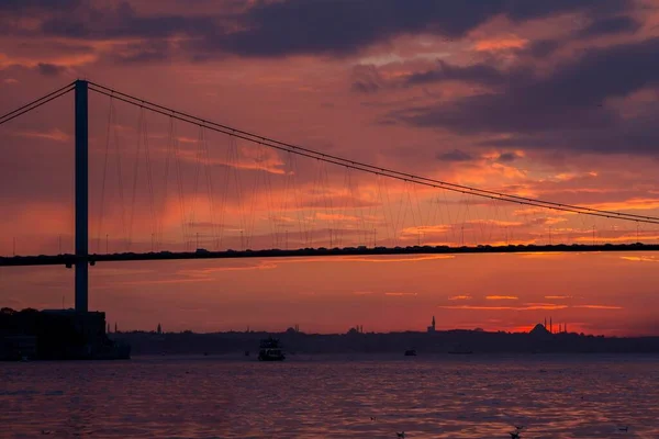 View Sunset Cengelkoy Istanbul — Foto Stock