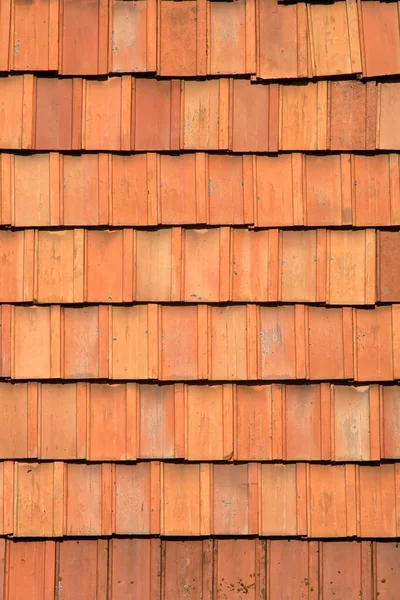 Kırmızı Çatı Kirişleri Yakın Çekim Görüntüsü — Stok fotoğraf