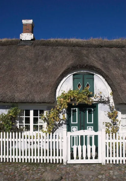 Entrance Typical Old House Soenderho Fanoe Island Denmark Europe — ストック写真