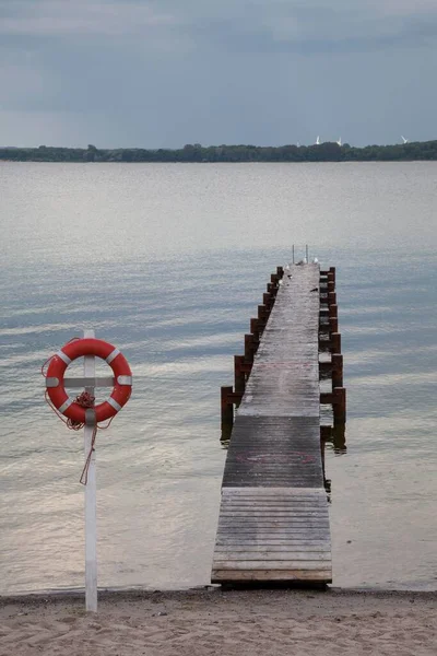 Pier Travemnde Lbeck Bay Sleeswijk Holstein Duitsland Europa — Stockfoto