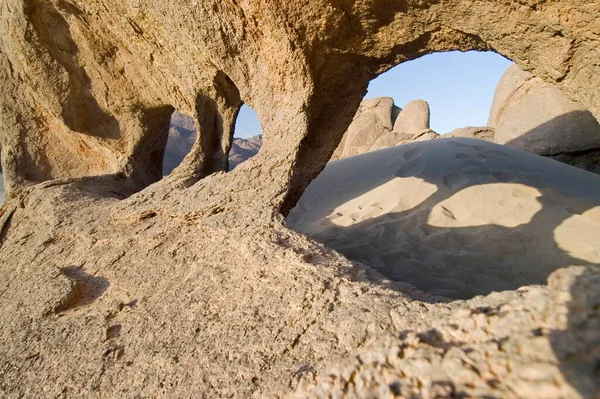 Buco Nella Roccia Jebel Uweinat Jabal Awaynat Libia Africa — Foto Stock