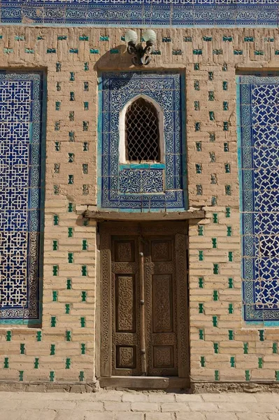 Door Mosaic Decorated Wall Itchan Kala Khiva Uzbekistan Asia — Stock Photo, Image