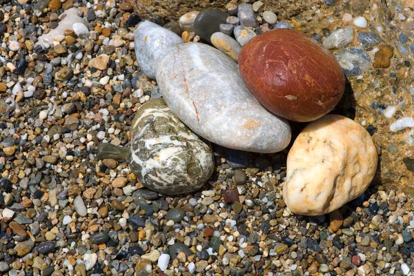 Wet Pebble Stones Close View — Stock Photo, Image