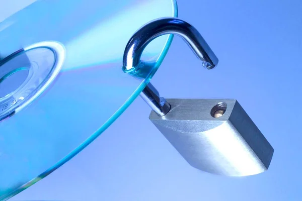 Open Lock Symbolic Image Data Theft — Zdjęcie stockowe
