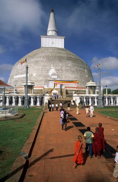 Ruvanvelisaya Dagoba Anuradhapura Unesco World Heritage Site Sri Lanka Asia — стоковое фото