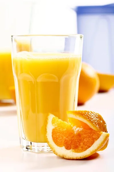 Orange Juice Orange Wedges —  Fotos de Stock