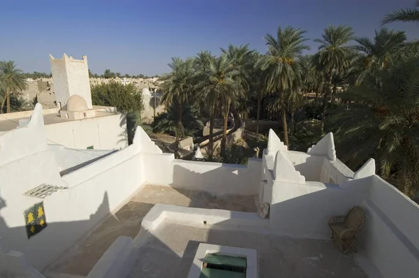 Palmengarten Von Ghadames Ghadamis Unesco Weltkulturerbe Libyen Afrika — Stockfoto