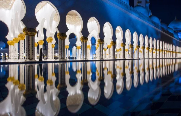 Arcade Nella Moschea Sheikh Zayed Sheikh Zayed Grand Mosque Abu — Foto Stock