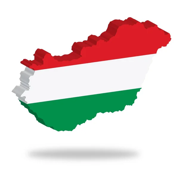 Outline Flag Hungary Hovering — стоковое фото