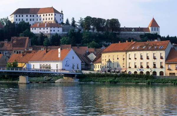 City Ptuj River Drau Drava Stajerska Region Slovenia Europe — Stock Photo, Image