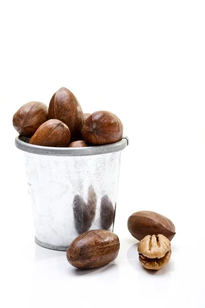 Pekannötter Närbild — Stockfoto