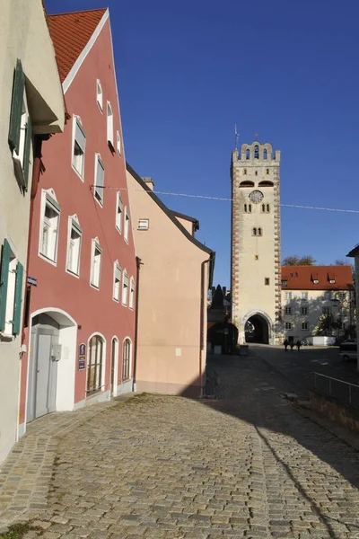 Bayertor Puerta Histórica Ciudad Landsberg Lech Alta Baviera Alemania Europa —  Fotos de Stock