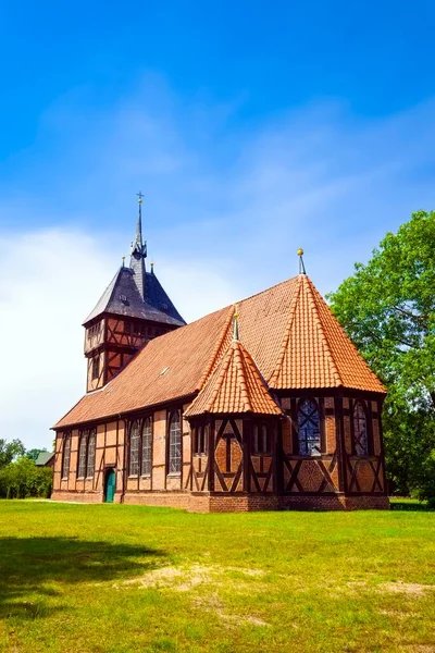 Timber Framed Church Tripkau Amt Neuhaus Lower Saxony Germany Europe — Foto Stock