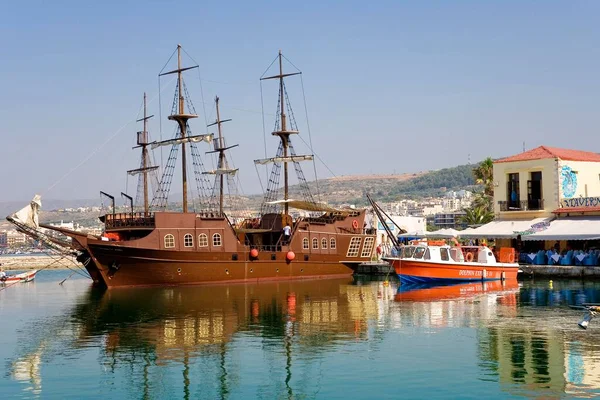 Hamnen Rethymno Rethimnon Kreta Grekland Europa — Stockfoto