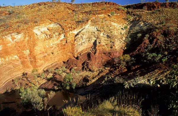 Rock Formation Hamersley Gorge Karijini National Park Hamersley Range Pilbara — Stockfoto