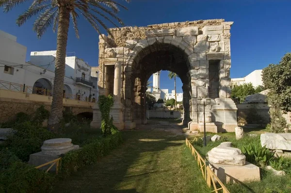 Triumph arch of Marc Aurel, Marcus Aurelius, in Tripoli, Libya, Africa