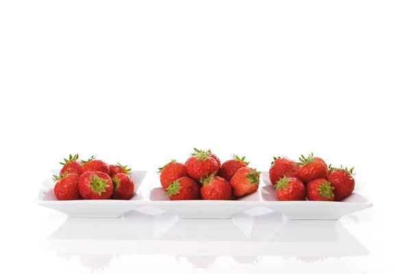 Strawberries Bowl Close View — Fotografia de Stock