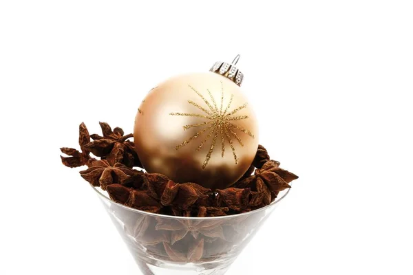 Christmas Tree Ball Glass Star Anise — Stock fotografie