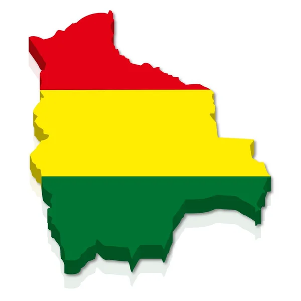 Outline Flag Bolivia — Stock Fotó