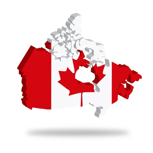 Outline Flag Canada Hovering — ストック写真