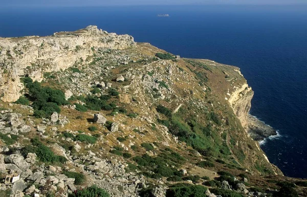 Digli Cliffs South Coast Malta Europe — 图库照片
