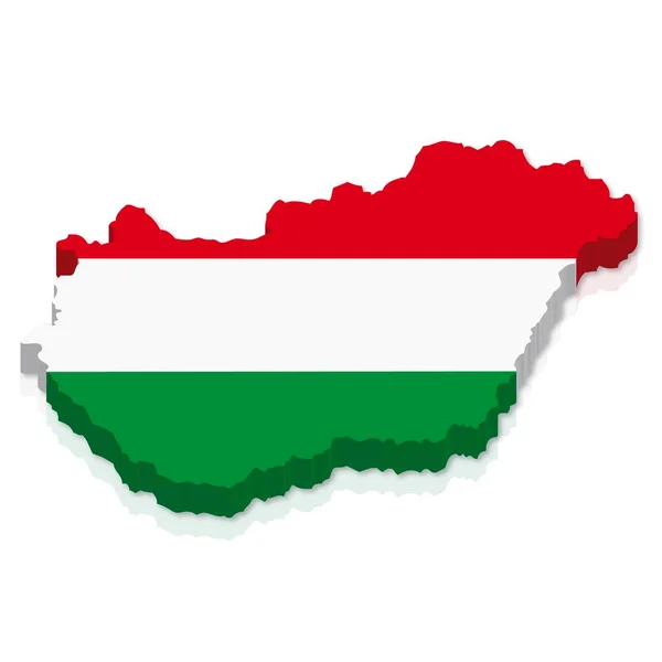 Outline Flag Hungary — Stock Fotó