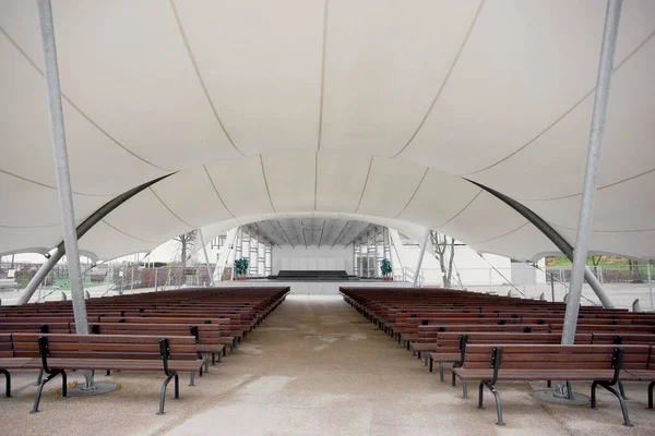 Tent Bandstand Afternoon Concerts Promenade Travemuende Schleswig Holstein Germany Europe — Stockfoto