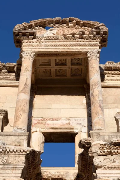 Bibliotheek Van Celsus Een Oud Gebouw Efeze Izmir Turkije Azië — Stockfoto