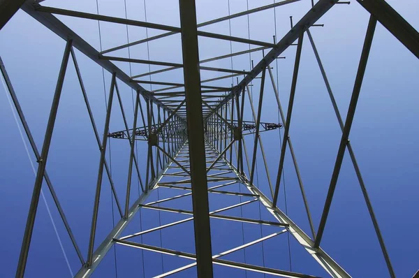 Electric Pylon Bergkamen North Rhine Westphalia Germany Europe — Stockfoto