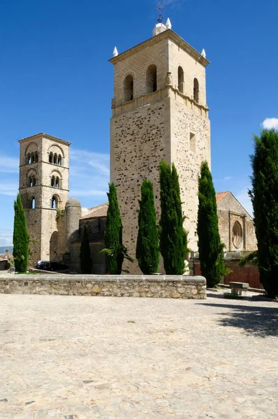 Historic Churches Historic Town Trujillo Extremadura Spain Europe Publicground Europe — Foto de Stock