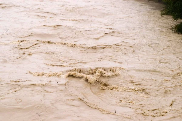 Flooded Isar River Tattenkofener Bridge Geretsried Summer 2005 — Fotografia de Stock