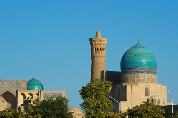Moschea Minareto Kalon Bukhara Uzbekistan Asia — Foto Stock