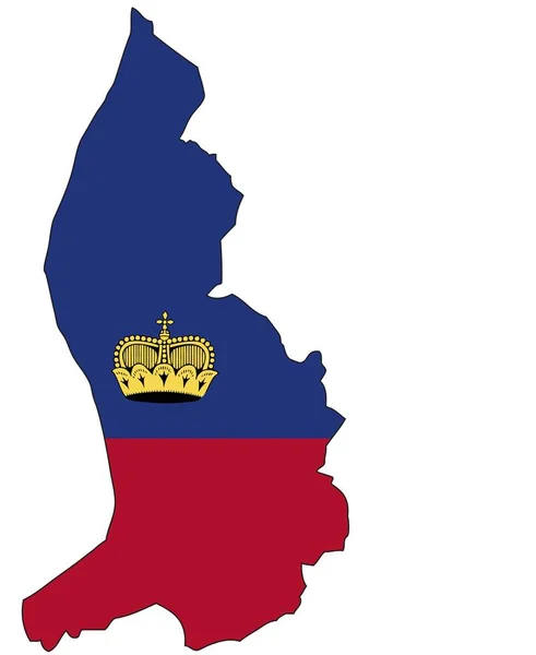 Liechtenstein Flag Outline Europe — Stock Photo, Image