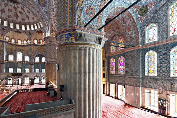 Interior View Sultanahmet Mosque Istanbul Turkey Asia — Fotografia de Stock