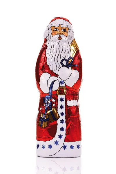 Chocolate Father Christmas Close View — Stockfoto