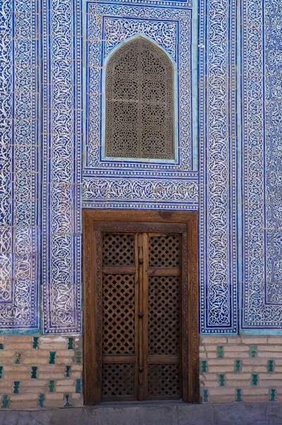 Porta Parete Decorata Mosaico Itchan Kala Khiva Uzbekistan Asia — Foto Stock