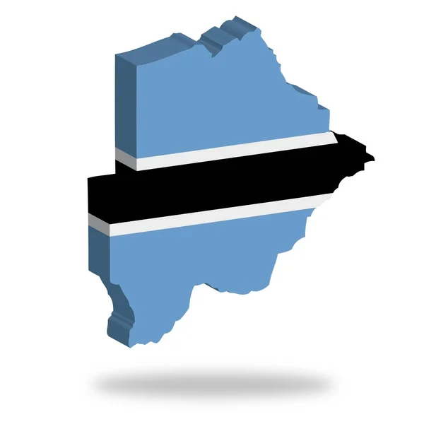 Outline Flag Botswana Hovering — Stock Photo, Image
