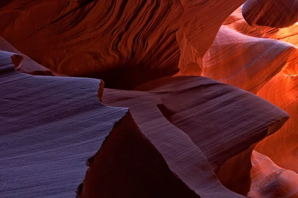 Zandsteen Formaties Lower Antelope Canyon Slot Canyon Page Arizona Verenigde — Stockfoto