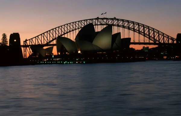 Sydney Bay Sydney Opera House Harbour Bridge Sydney New South — стокове фото
