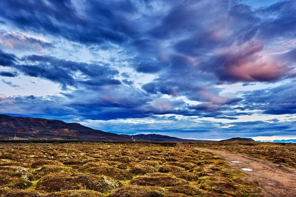 Krafla Caldera Wulkan Leirhnjkur Reykjahl Mvatni Wyspa — Zdjęcie stockowe