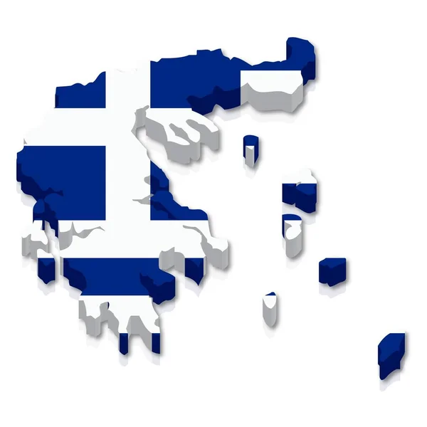 Outline Flag Greece — Stock Photo, Image