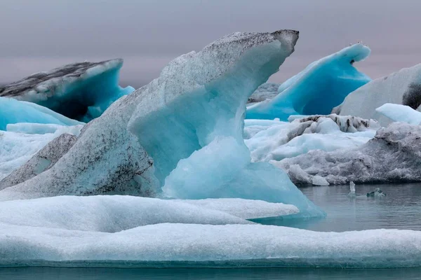 Ice Icebergs Jkulsrln Glacial Lake Lagoon Iceland Europe —  Fotos de Stock